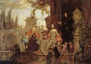 Jan Van Kessel the Younger Portrait of a Family in a Garden oil painting picture wholesale